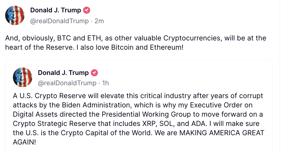 XRP, United States, Donald Trump, Cardano, Solana