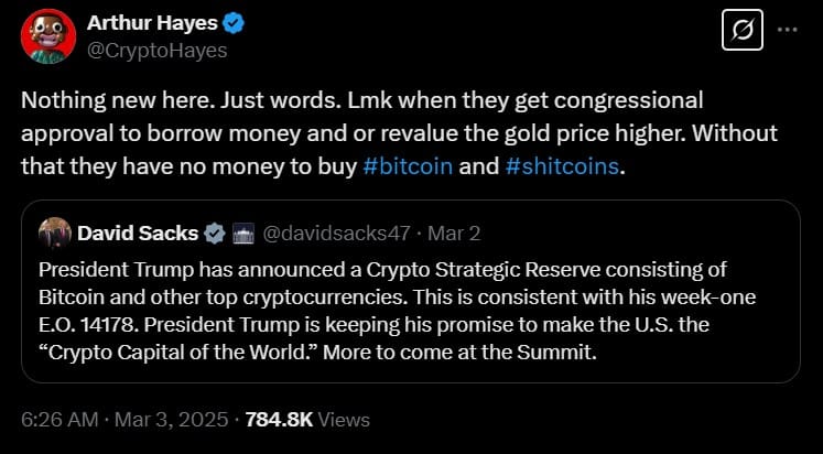 trump crypto reserve